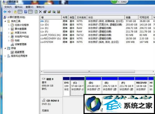 显示正常 win10系统分区后没显示容量且提示“信号灯超时时间已到的解决方法